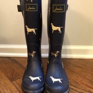 Joules multi dog print rain boots